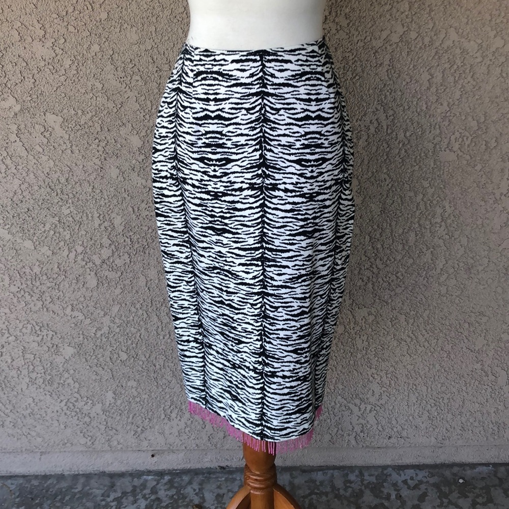 Cute Bliss zebra print skirt with beaded bottom